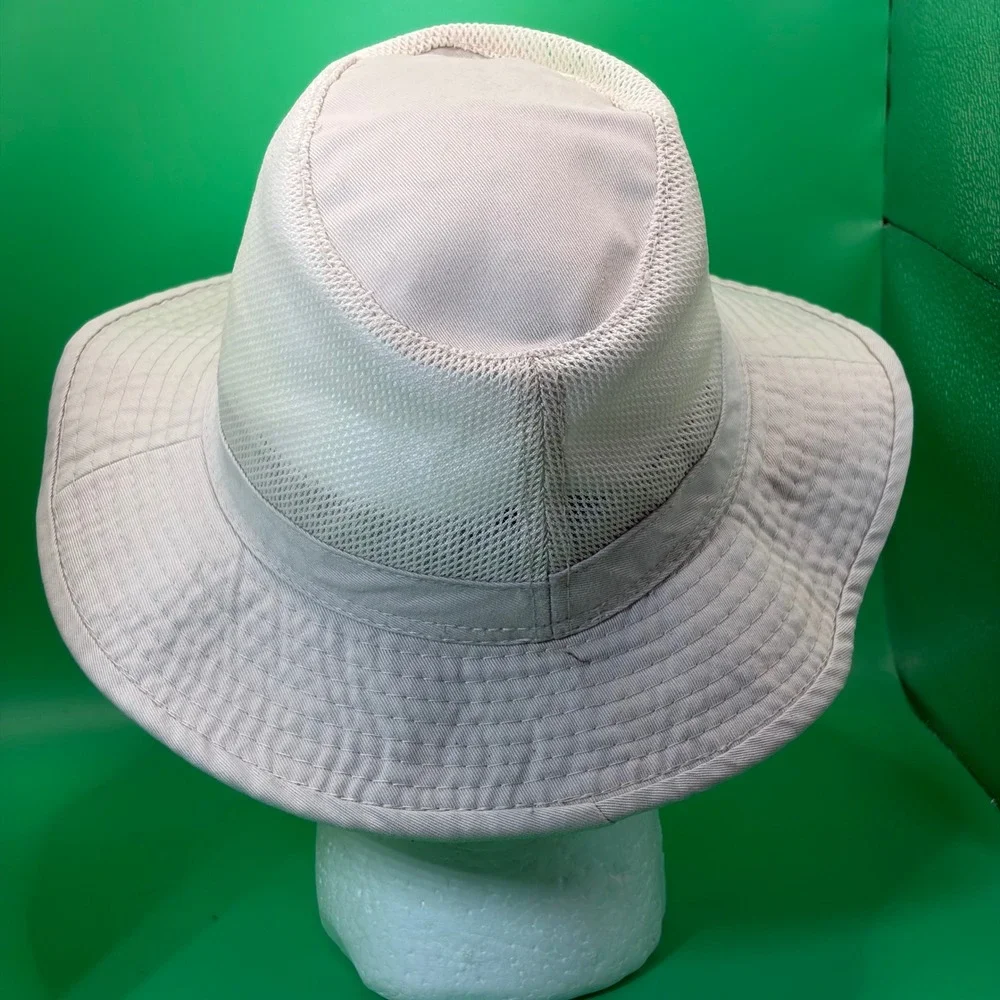 DPC Dorfman Pacific Bucket Hat Mens M Gray Mesh Crown Safari Fisherman Vented